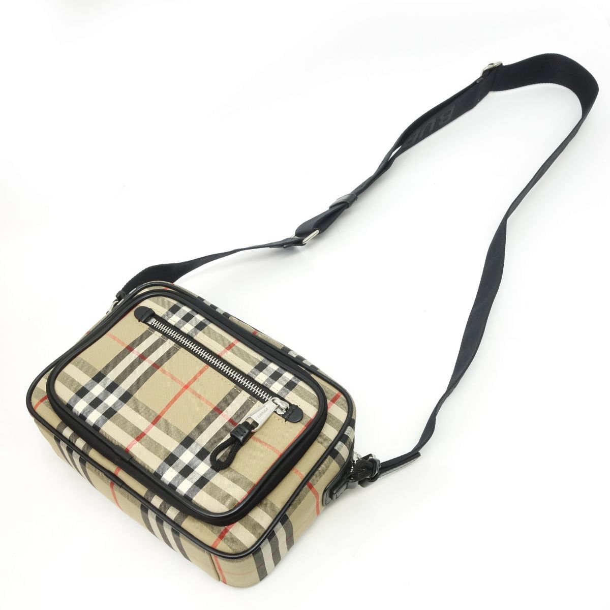 BURBERRY バーバリー ヴィンテージチェック レザー ショルダーバッグ 