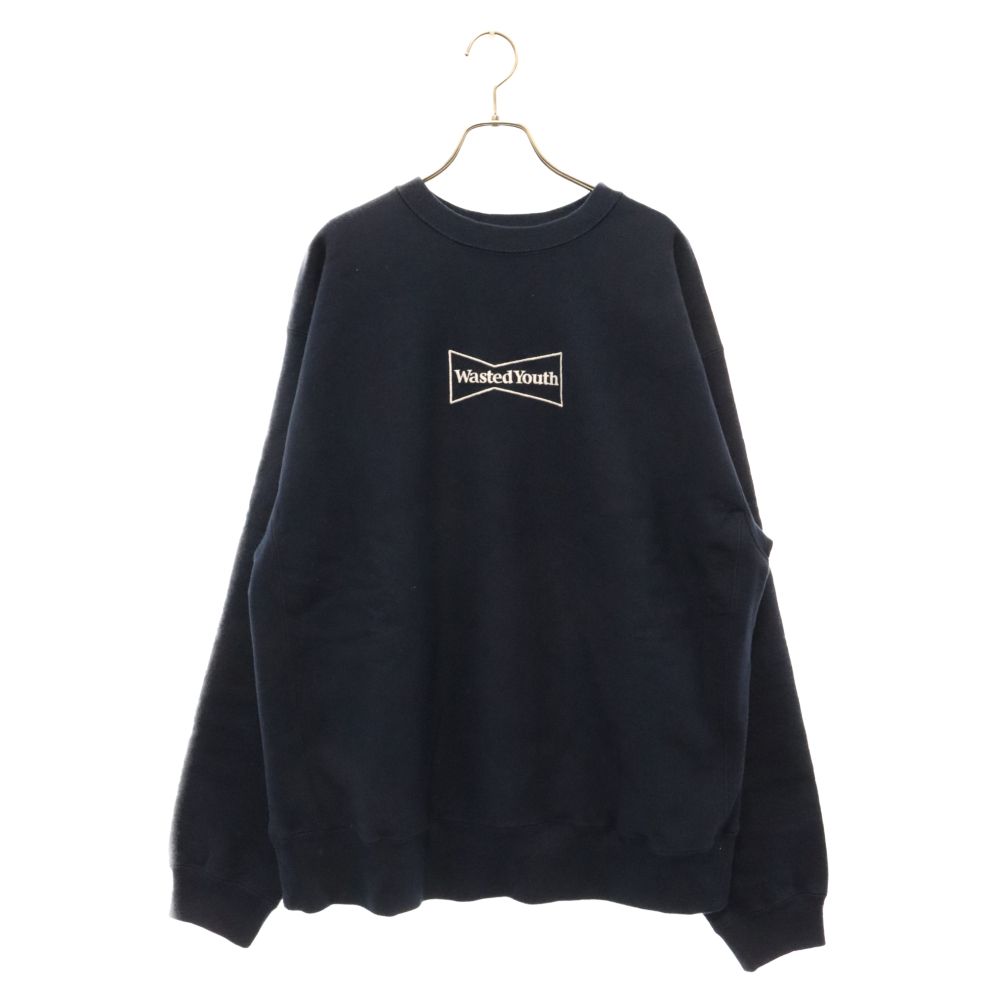 WASTED YOUTH (ウェイステッドユース) 24SS HEAVY WEIGHT SWEATSHIRT#2 オツモプラザ ヘビーウエイトスウェットトレーナー  ネイビー WY26CS006 - メルカリ