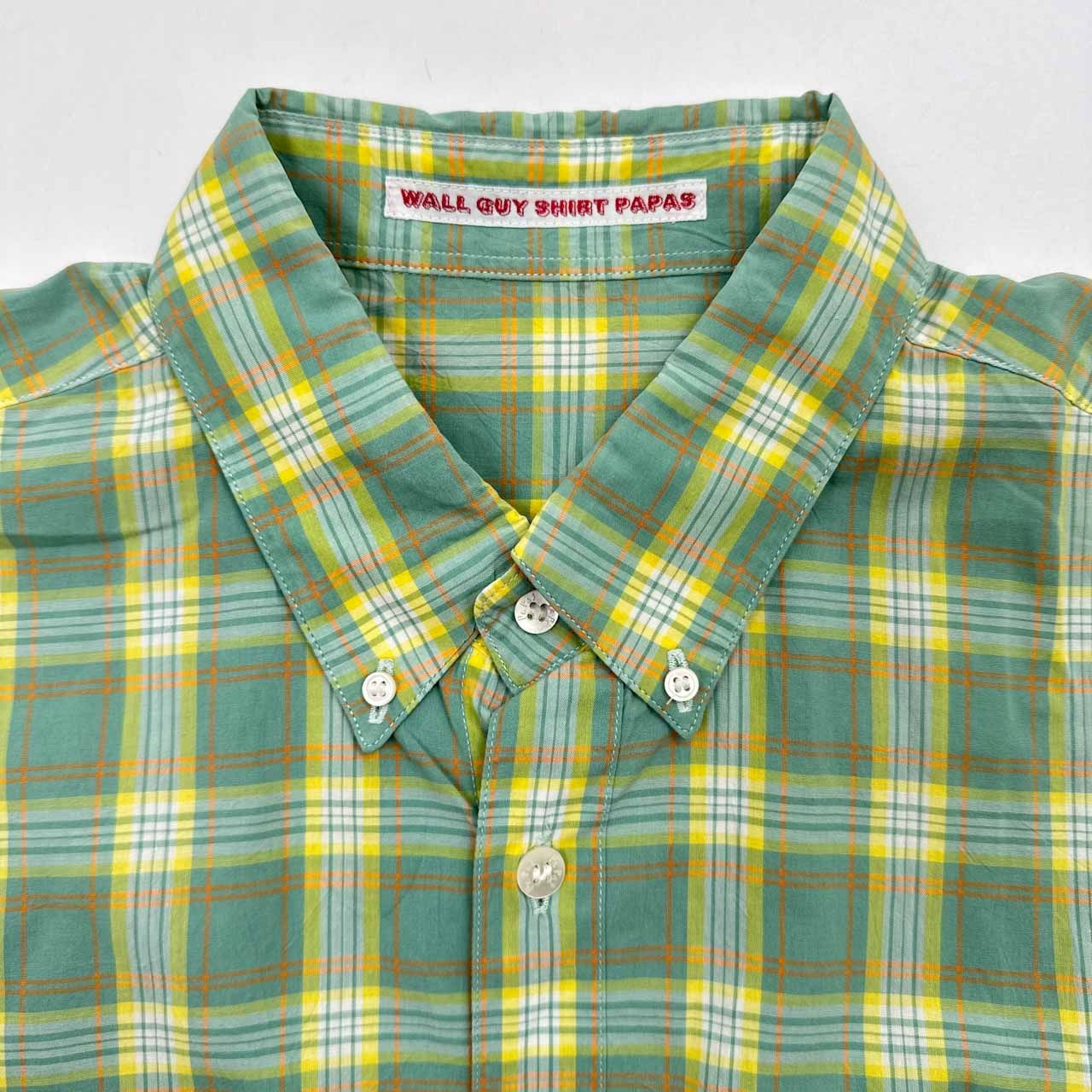 Papas パパス チェック柄 長袖ボタンダウン ネルシャツ 綿100% メンズ L 日本製 (i-15) Papas パパス チェック柄 長袖 ボタンダウンシャツ ネルシャツ LL