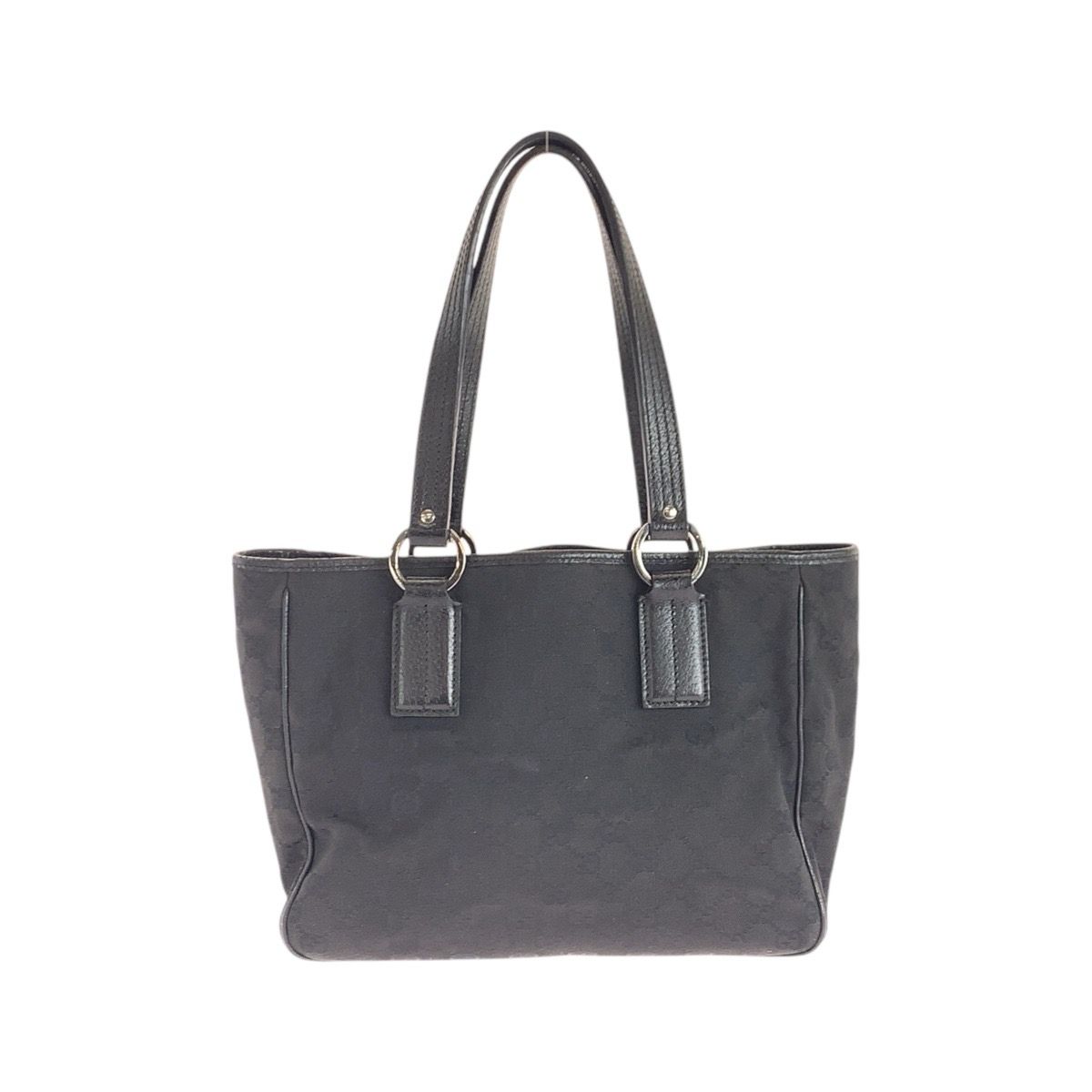 GUCCI グッチ ブラック 黒 シルバー金具 GGキャンバス/レザー