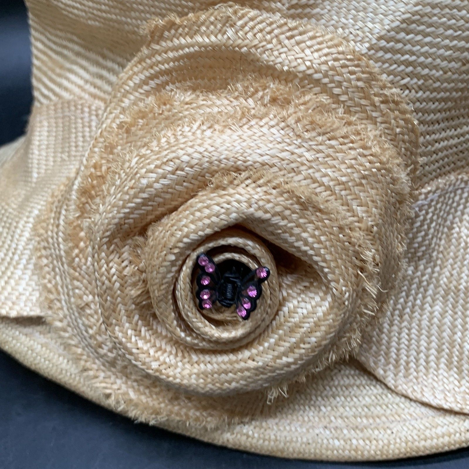 O341 chapeau le fou 日本製 生成り クロッシェ リボン付き クラシック 帽子 麦わら帽子 ぼうし レディースハット