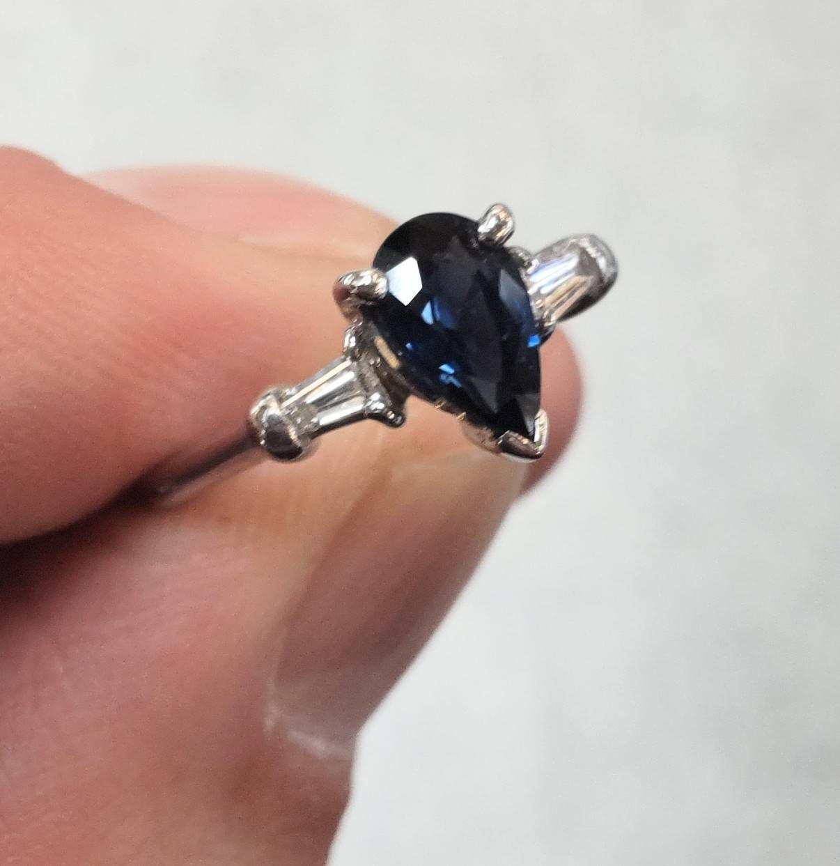 11号 仕上げ済 サファイヤ 0.95ct ダイヤモンド 計0.09ct リング