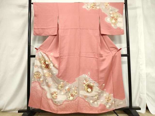 平和屋着物○豪華振袖 刺繍 雪輪兎花文 金彩 正絹 逸品 AAAT2272ck