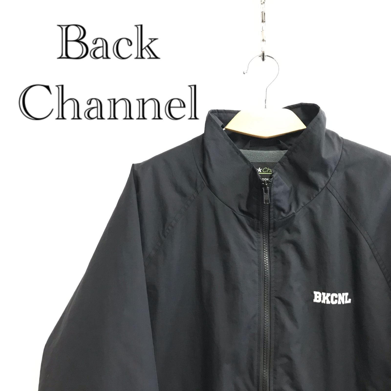 BackChannel ブラックナイロンジャケット XXL BackChannelバックチャンネルナイロンジャケット黒ブラックXXL 【公式