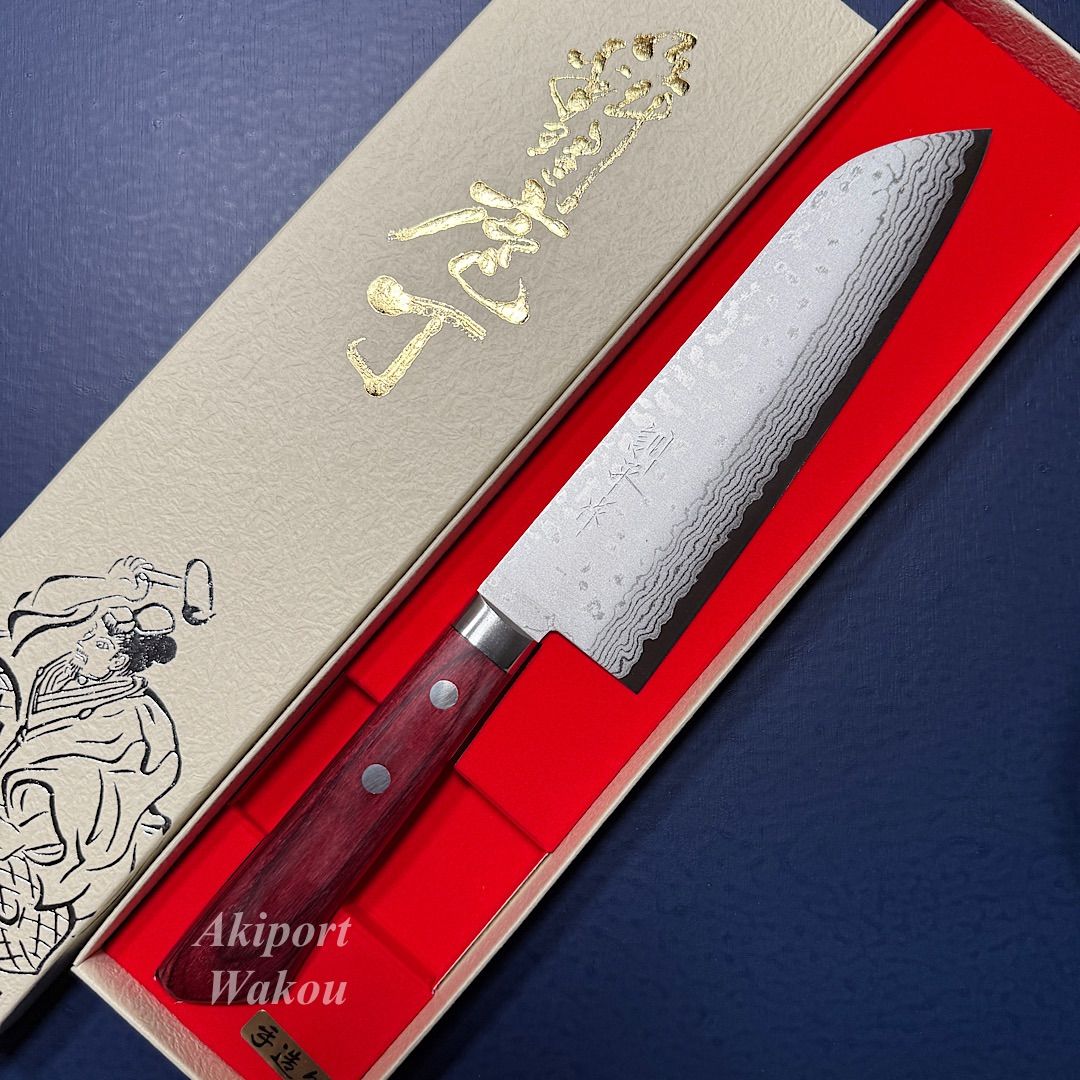 新品包丁18丁セット　増谷刃物　ダマスカス 積層×8 3層　三枚打ち×10 三徳包丁｜No.12｜VG10ステンレス 積層 口金有 スコッチ | 越前