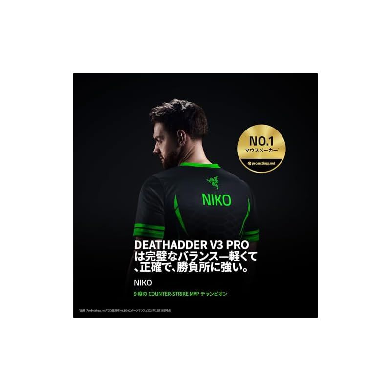 Razer レイザー DeathAdder V3 Pro White ゲーミングマウス ワイヤレス 無線 64gの超軽量 進化したエルゴノミック形状 最高クラスの精度のFocus Pro 30K オプティカルセンサー 第 3 世代オプティカルマウススイッチ 0