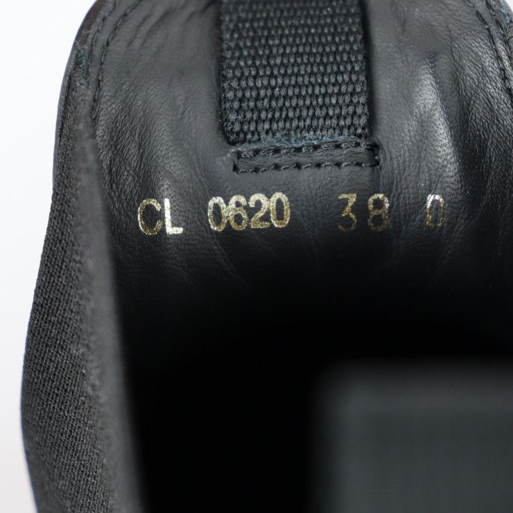 Christian Dior クリスチャンディオール  ディオールアイアン ブーツ CL 0620 レザー ラバー  ブラック   参考サイズ約25cm 38D【本物保証】
