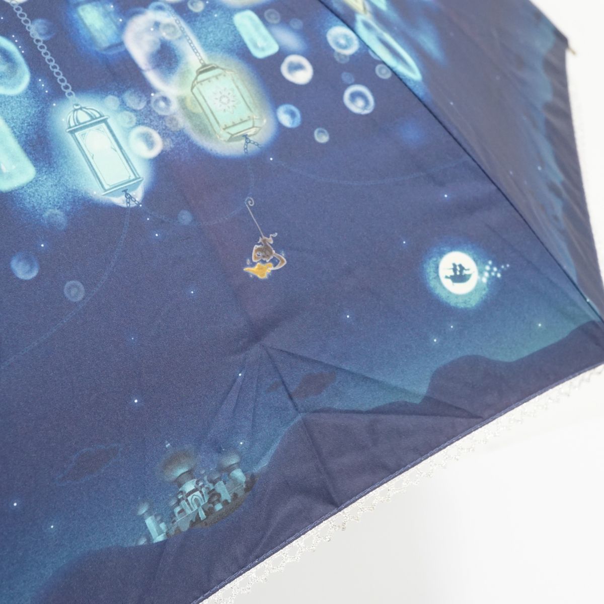 小川 ラインドロップス 日傘 USED品 アラジン ディズニー 晴雨兼用