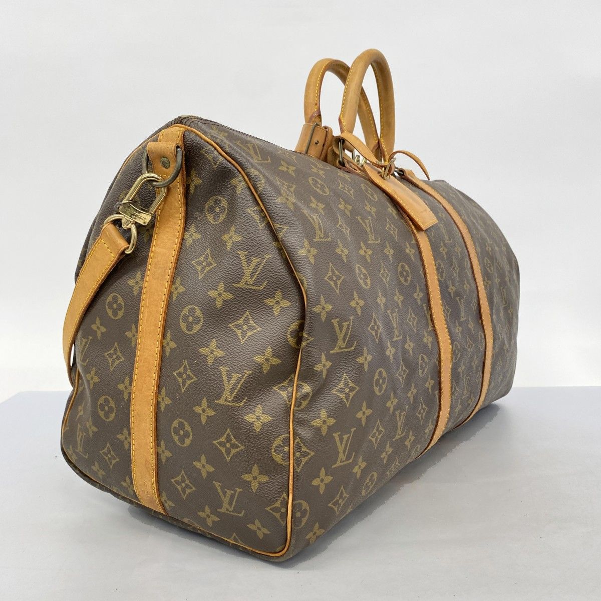 5ie5699 ルイヴィトン ボストンバッグ モノグラム キーポルバンドリエール55 M41414 ブラウン メンズ レディース ユニセックス