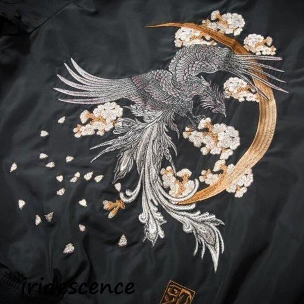 朧 (オボロ) サテン 鳳凰刺繍 スカジャン サイズ M 楽天市場】朧