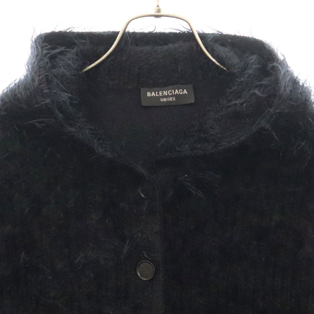 BALENCIAGA (バレンシアガ) Brushed Wool Hooded Cardigan 719001 