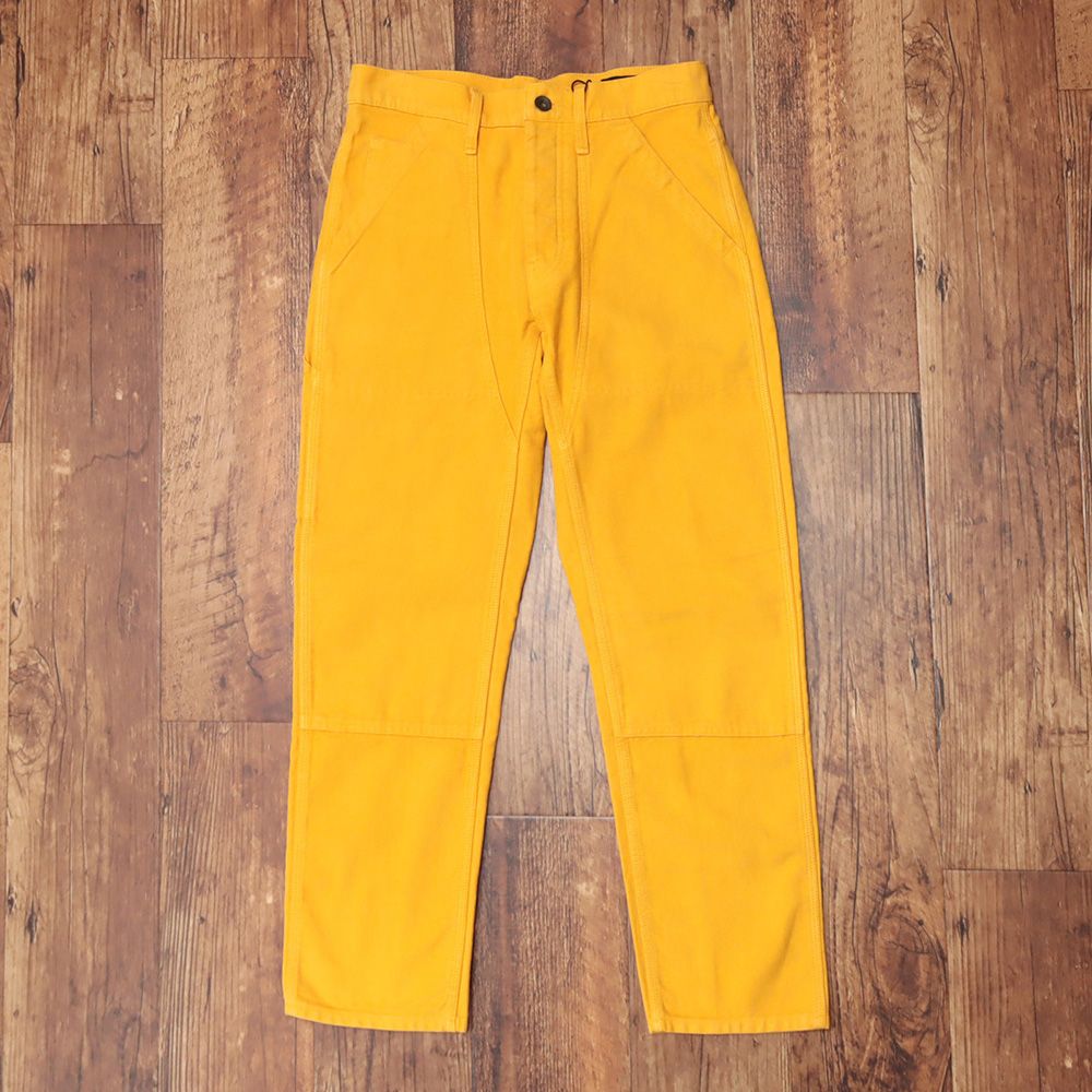 秋冬 rag＆bone 28インチ アンクル丈パンツ モールスキン 起毛 無地 テーパード ラグ＆ボーン マスタード mb 304