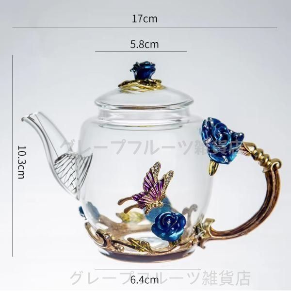 新品・未使用】煎茶道具 急須 ガラス 茶壷 横手急須 湯沸 水注 新品・未使用】煎茶道具 急須 ガラス 茶壷 横手急須 湯沸 水注