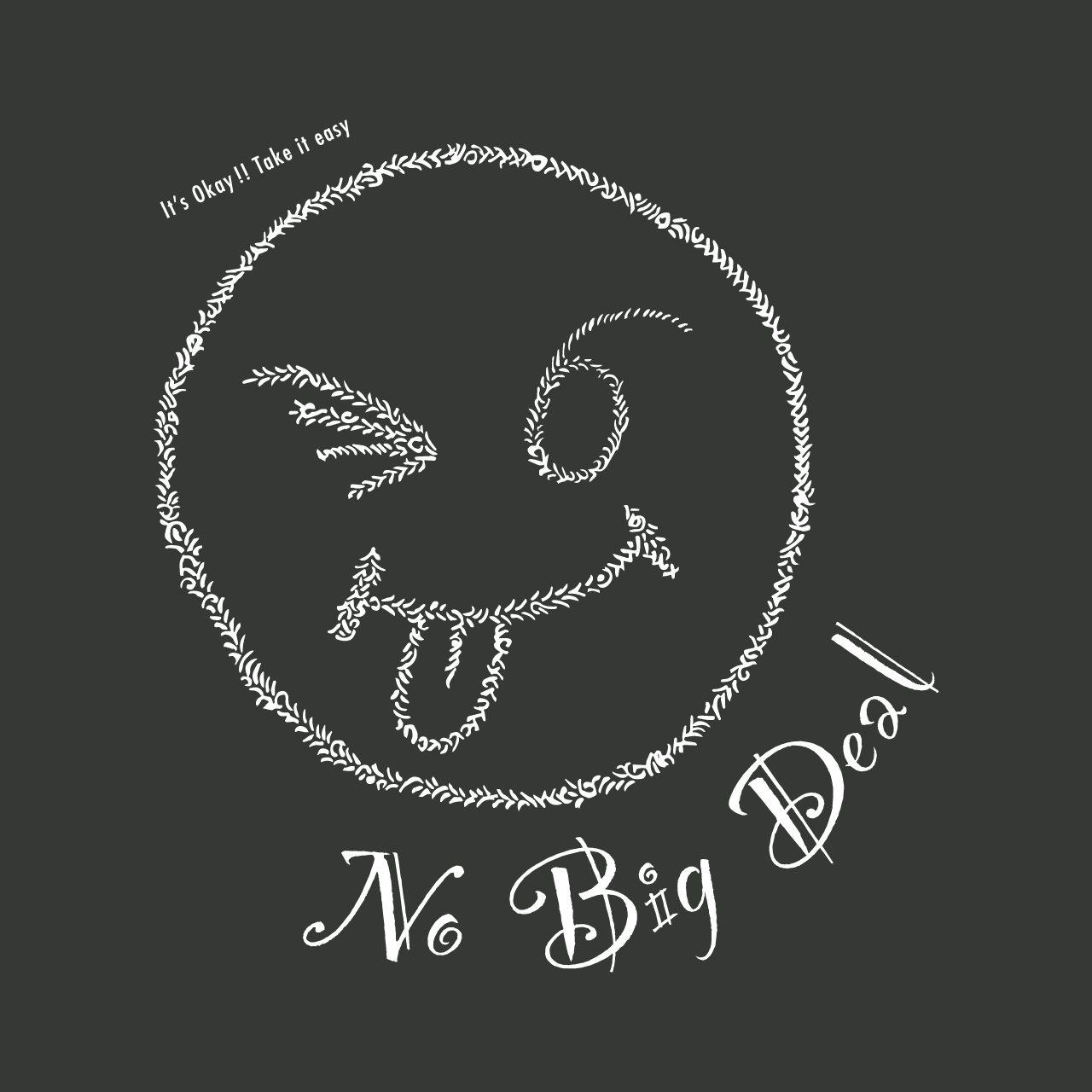 グラフィックTシャツ　No Big Deal Mono / Black