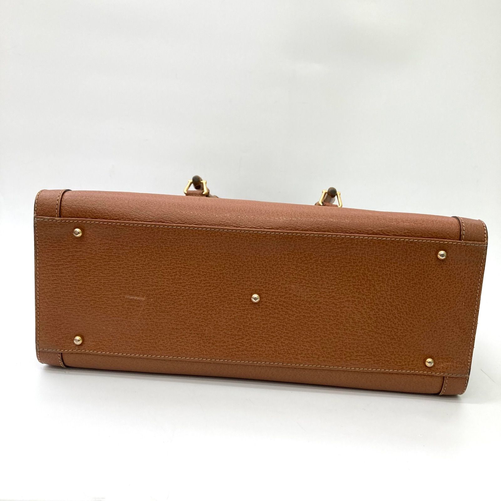 GUCCI】グッチ バンブー トートバッグ ブラウン レザー ジャンク品 