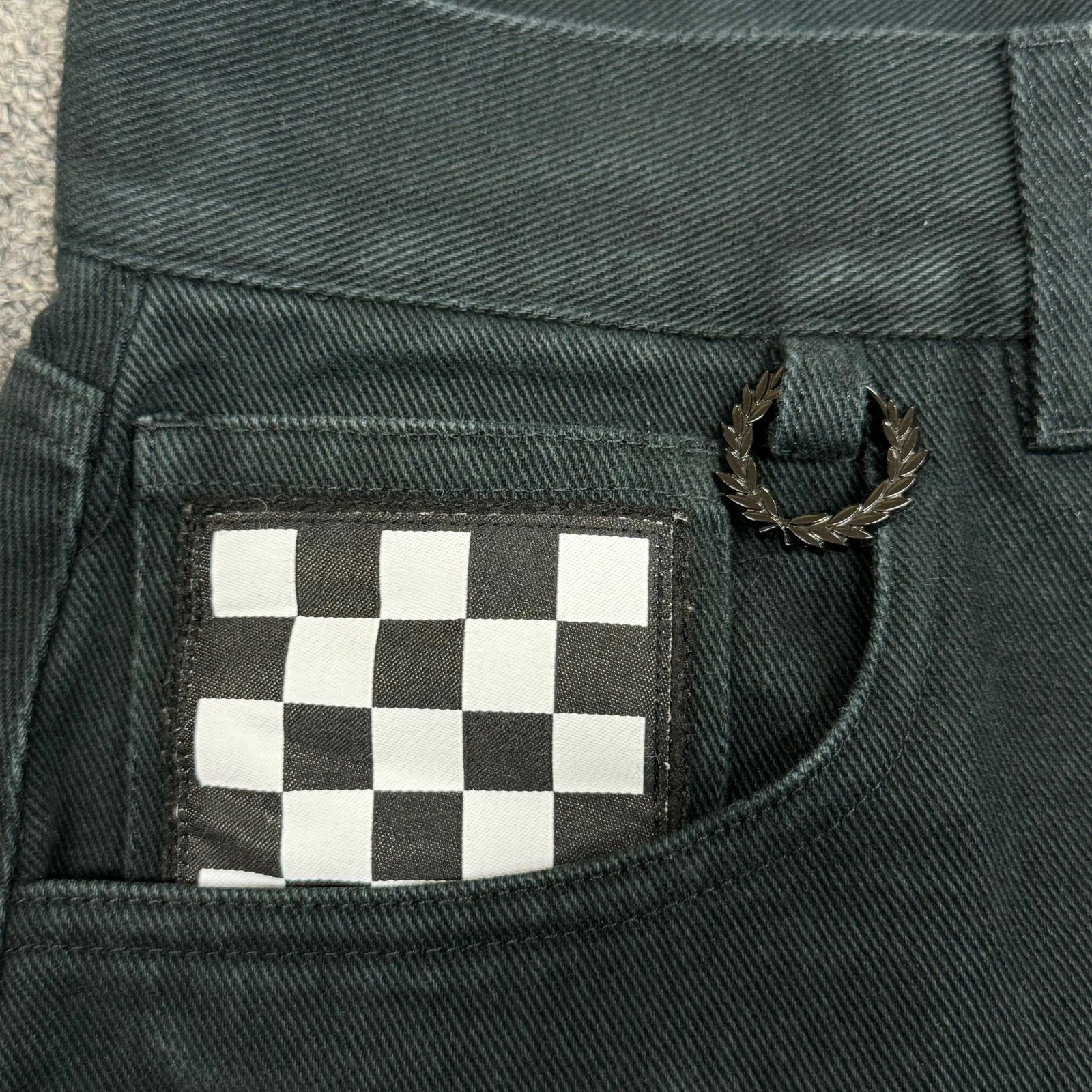 希少 ラフシモンズ フレッドペリー 上質 ウール スラックス テーパードパンツ Raf Simons × Fred Perry Raf Straight Leg Trousers コラボ