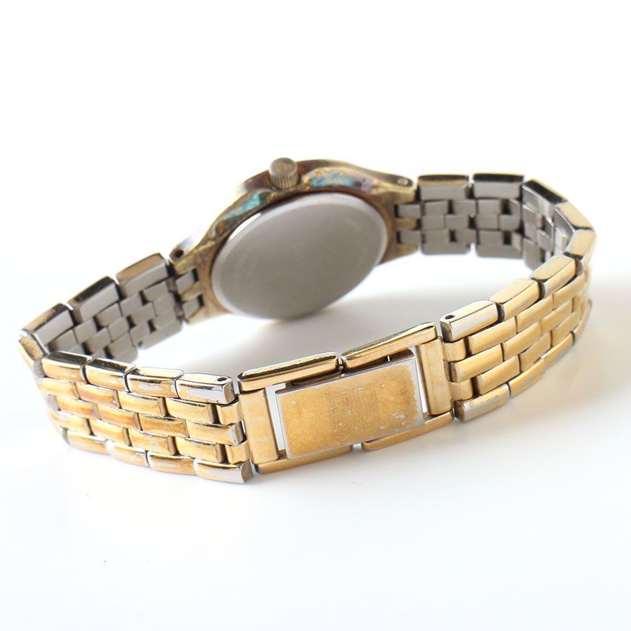 【Editions.】GIVENCHY レディース腕時計 ゴールド 614【美品】GIVENCHY レディース 時計 2Pダイヤ ゴールド