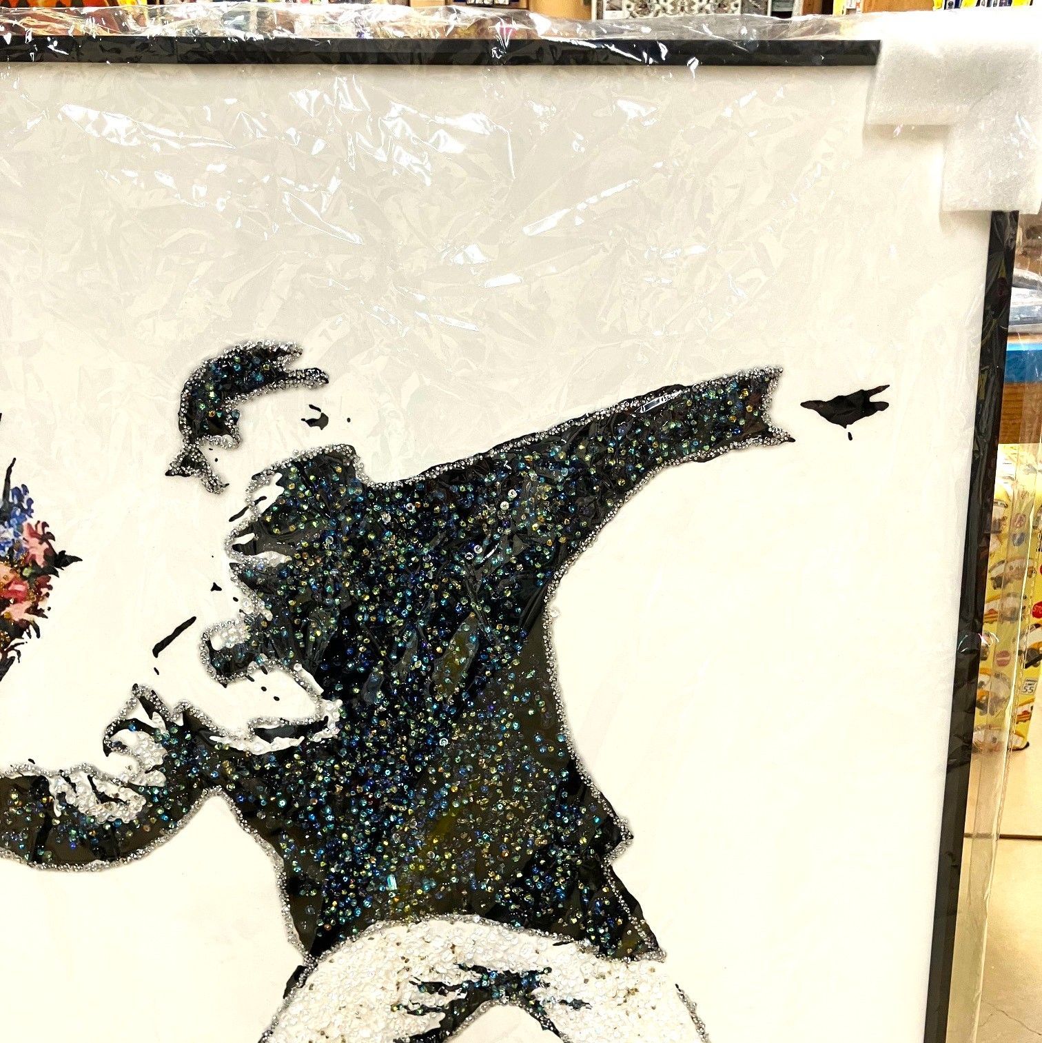 水晶絵 バンクシー クリスタル 水晶アートパネル 絵画 WWW_IBETON_RU