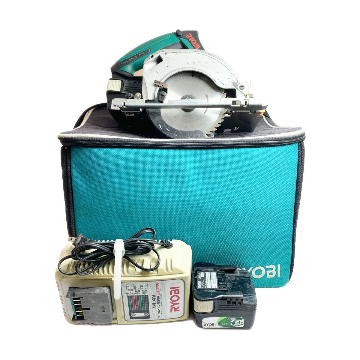 ◇RYOBI リョービ 充電式丸ノコ BW-470 バッテリー×2、充電器付属 中古