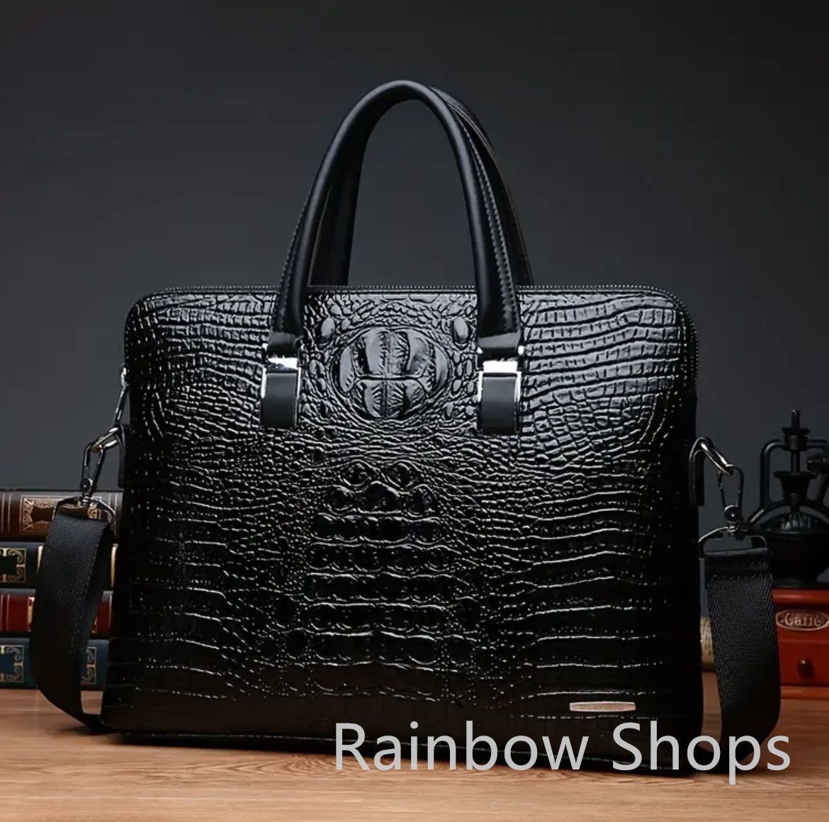 美品 バジョルゴ 黒 クロコダイル風 ビジネスバッグ 楽天市場】【平日