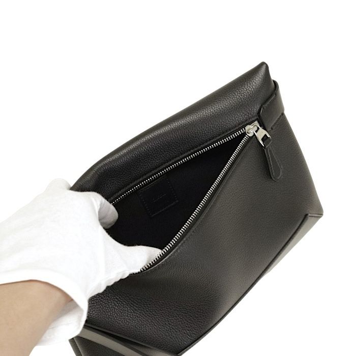 ダンヒル dunhill 1893 ハーネス ジップポーチ ぺブルレザー