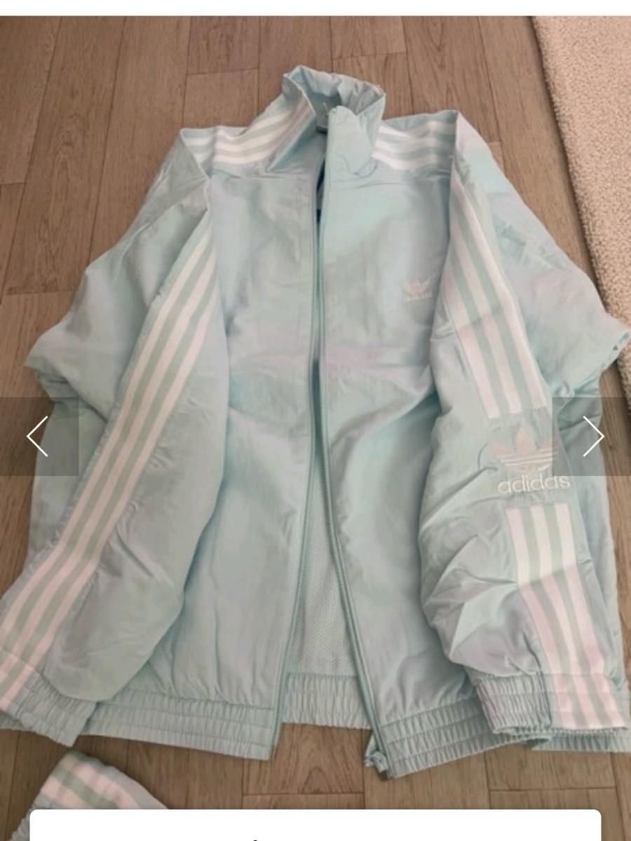 【Bunjang商品韓国直送】adidas(アディダス) ジャージ ウィンドブレーカー ロックアップ トラックトップス ライトブルー ホワイトオニオン M