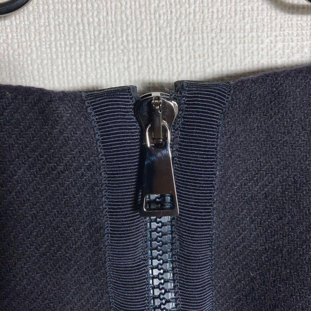 【美品】MONCLER GONNA フレアスカート ジップ ウール 黒 44 MONCLER GONNA フレアスカート ジップ ウール 黒 44
