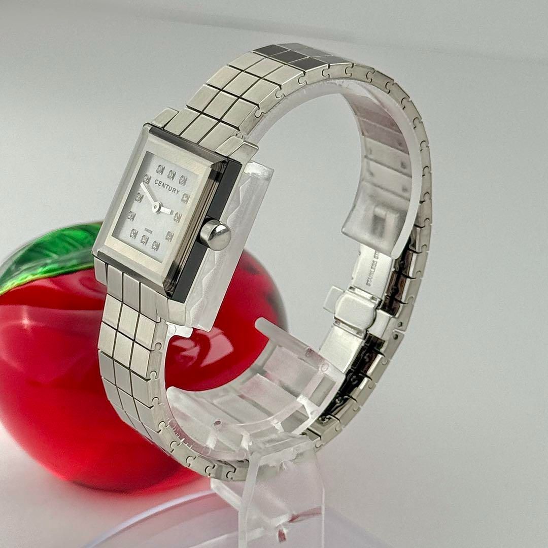 【新品電池】498 センチュリー タイムジェム 12Pダイヤ ホワイトシェル センチュリー タイムジェム 12Pダイヤ ホワイトシェル 新品電池