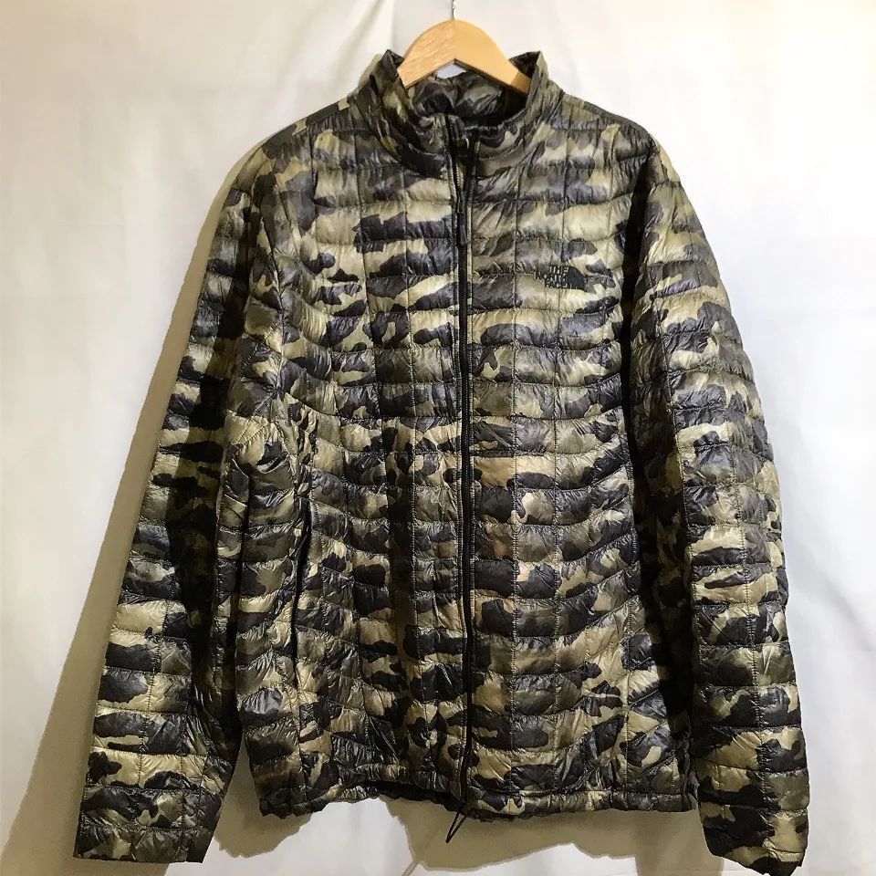THE NORTH FACE ザノースフェイス ダウンジャケット 迷彩柄 カーキー系 メンズ XXLサイズ