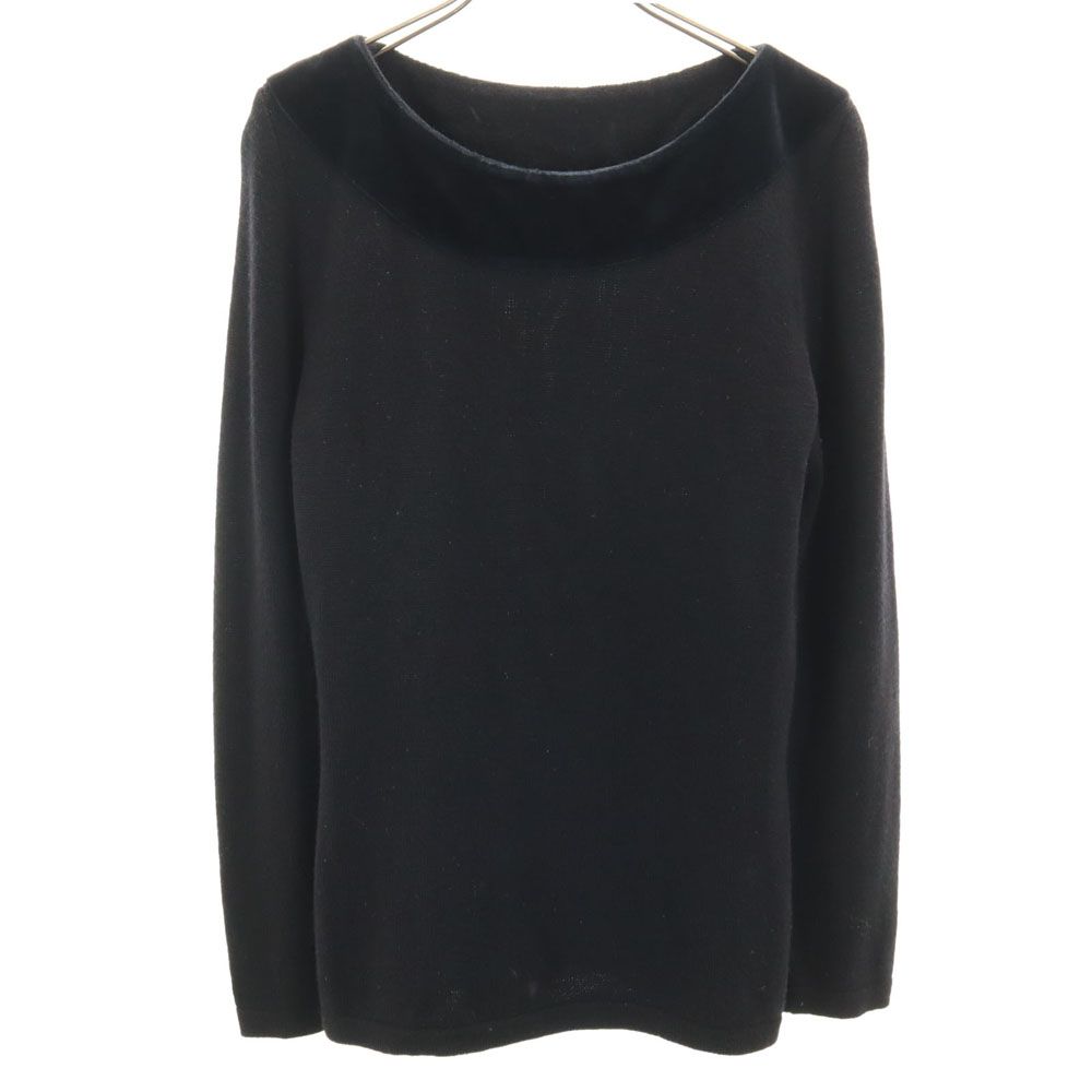 サルバトーレフェラガモ 90s イタリア製 カシミヤブレンド オールド 長袖 セーター S ブラック SalvatoreFerragamo ニット メンズ サルバトーレフェラガモ 90s イタリア製 カシミヤブレンド オールド