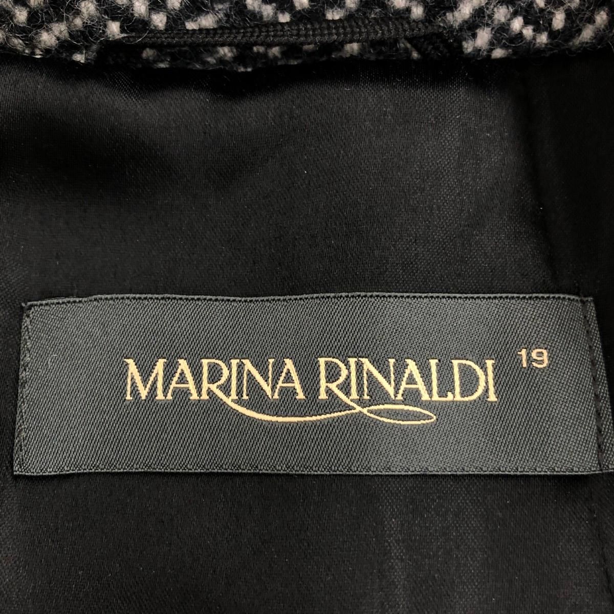 MARINA RINALDI マリナ リナルディ ツイードロングコート 大きいサイズ