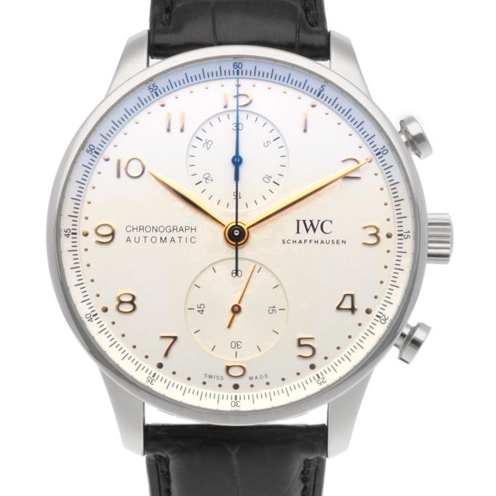 アイダブリューシー シャフハウゼン ポルトギーゼ クロノグラフ 腕時計 時計 ステンレススチール IW371604 自動巻き メンズ 1年保証  IWC SCHAFFHAUSEN  中古 アイダブリューシー シャフハウゼン