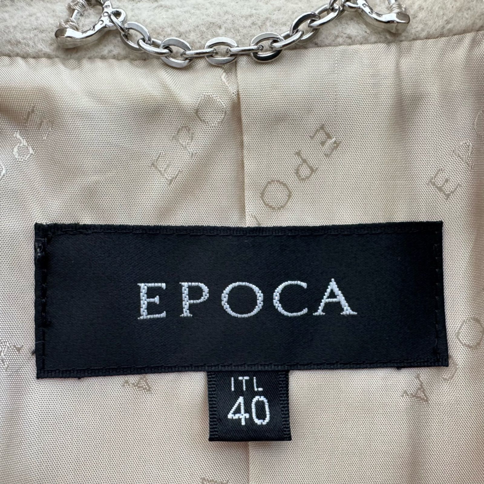 EPOCA エポカ アンゴラ混 ウールコート アイボリー ダブルブレスト