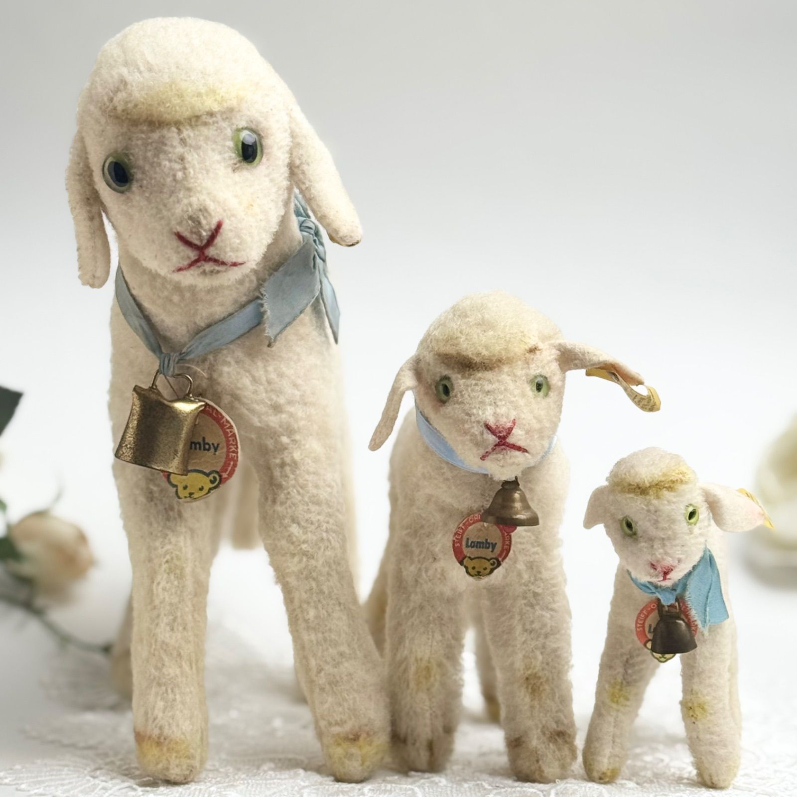 送料無料 シュタイフ Lamby 14cm 初期デザイン/ヒツジのランビー