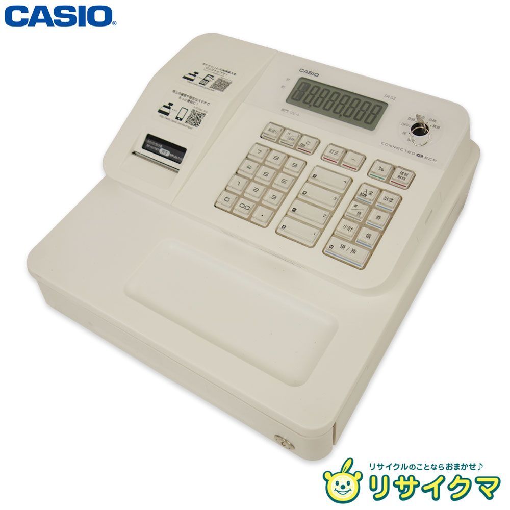 M▽カシオ 電子 レジスタ 4部門 1シート 感熱紙 100V SR-G3-EX-WE 38819