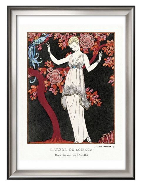 ジョルジュ・バルビエ、希少画集画・特殊紙、新品高級額装付