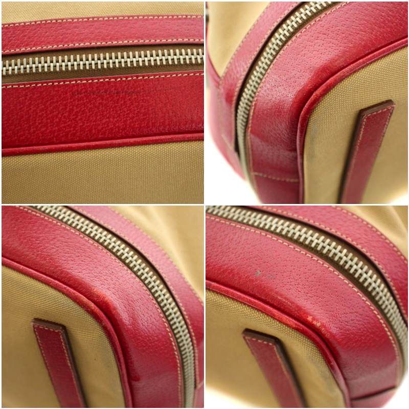 プラダ PRADA トラベルバッグインレッドレザー TRAVEL BAG IN RED