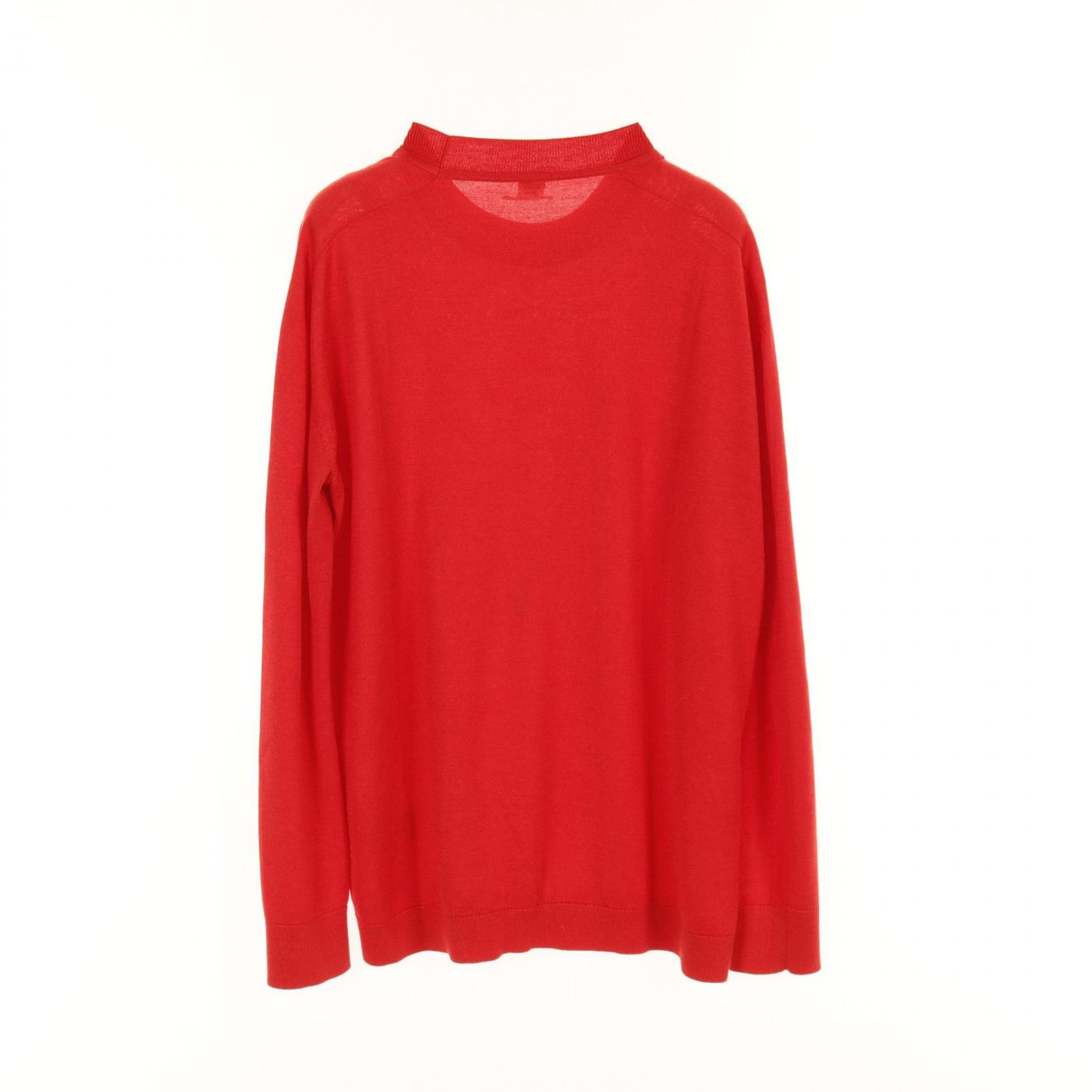 エルメス BRIDES de GALA シルクカシミヤ 切替 ニットシャツXL HERMES