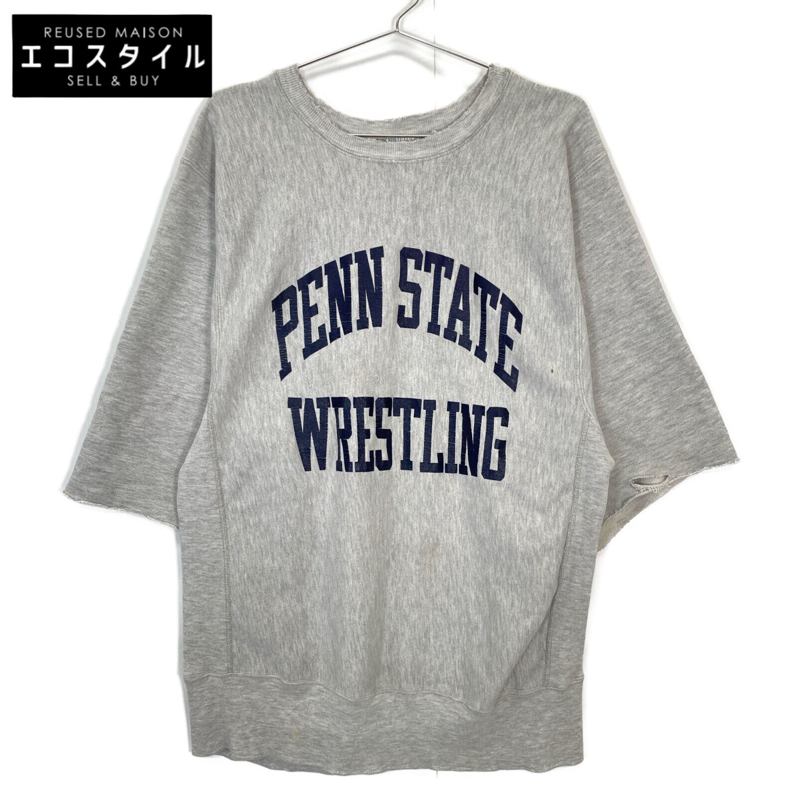 Champion チャンピオン グレー 90年代 トリコ刺繍タグ リバースウィーブ リバースウィーブ PENN STATE WRESTLING トレーナー XL