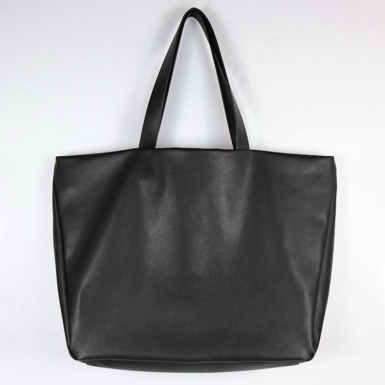 MLVINCE メルヴィンス FAUX LEATHER BIG TOTE BAG BLACK フェイク 