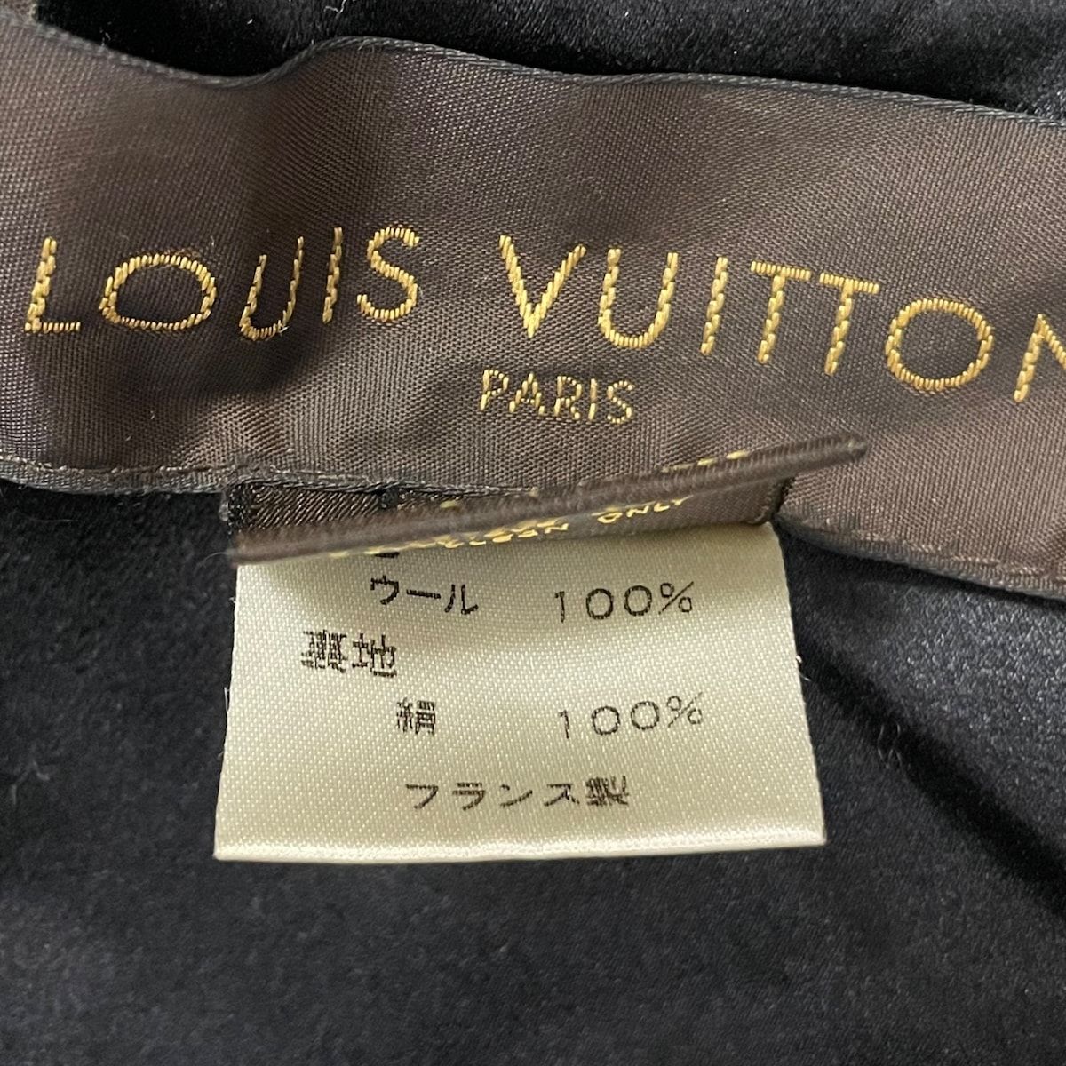 LOUIS VUITTON(ルイヴィトン) コート サイズ34 S レディース美品 - 黒 長袖/ジップアップ/春/秋 ウール
