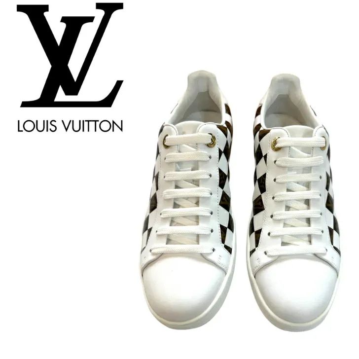 中古美品】LOUIS VUITTON ルイヴィトン フロントライン スニーカー モノグラム ブラウン×ホワイト レザー MS1119  SIZE36（23.0cm） レディース靴 - メルカリ