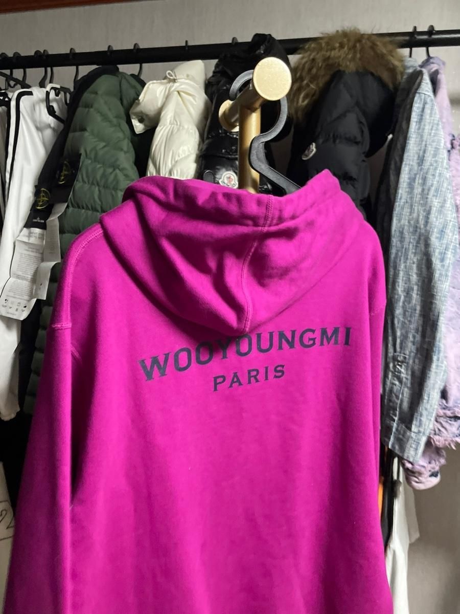 【雷市場（ポンジャン）商品韓国直送】（ 44 ） WOOYOUNGMI(ウーヨンミ) バックロゴ フード付きTシャツ