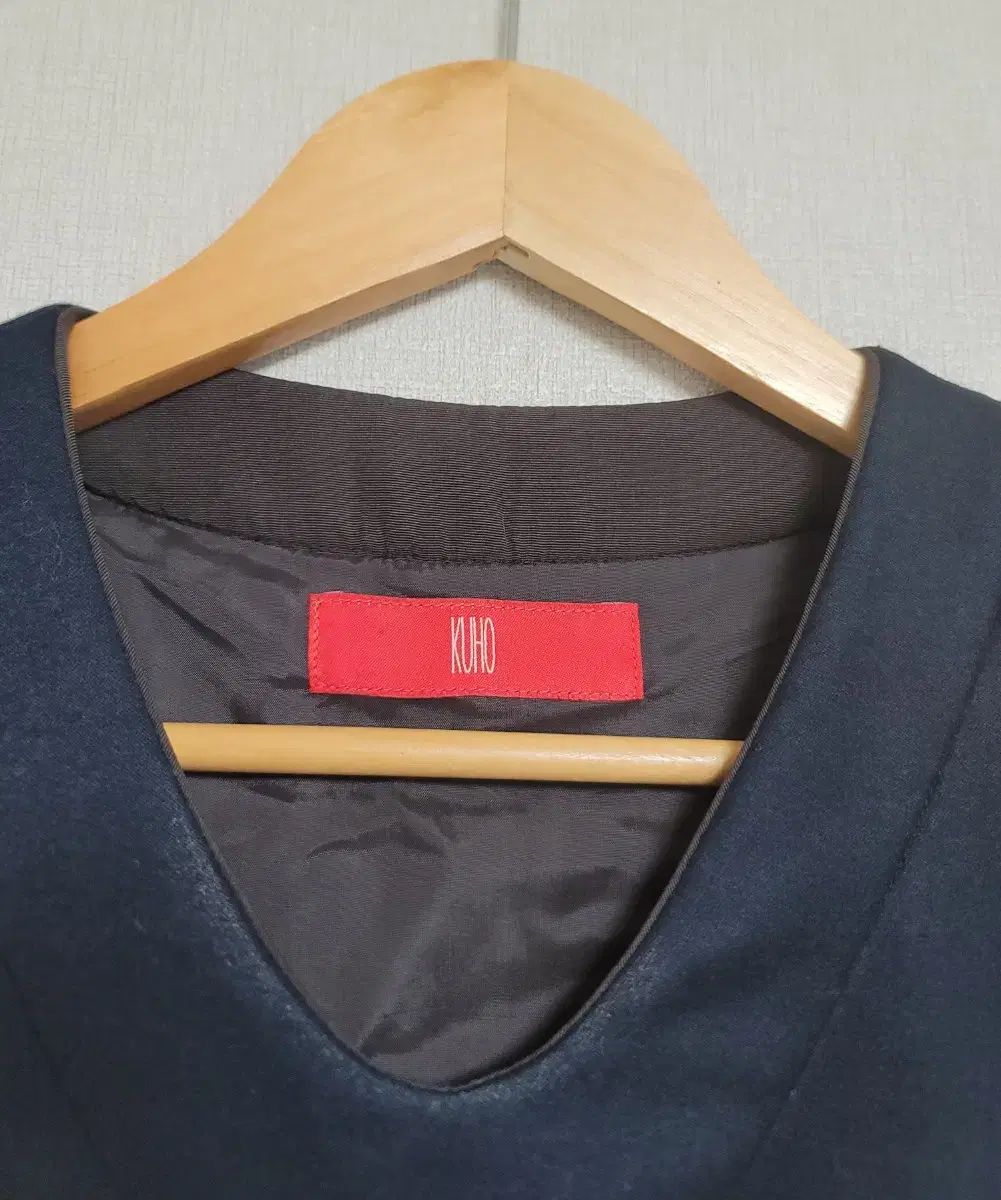 KUHO ネイビー 7 富 袖 ワンピース 55