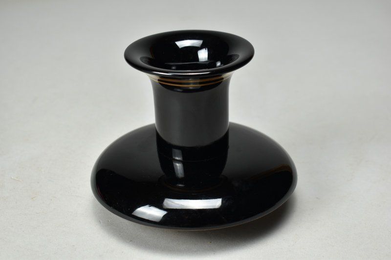 蔵A5294a 木製黒塗蒔絵 花図 天目台 蓋付 二客 IMPECCABLEHEALTHCARESERVICES_COM