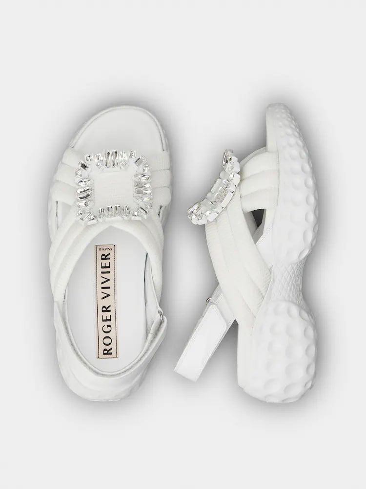300 のみ → 160 Roger Vivier ロジェ ヴィヴィエ ビブ バックル サンダル ホワイト