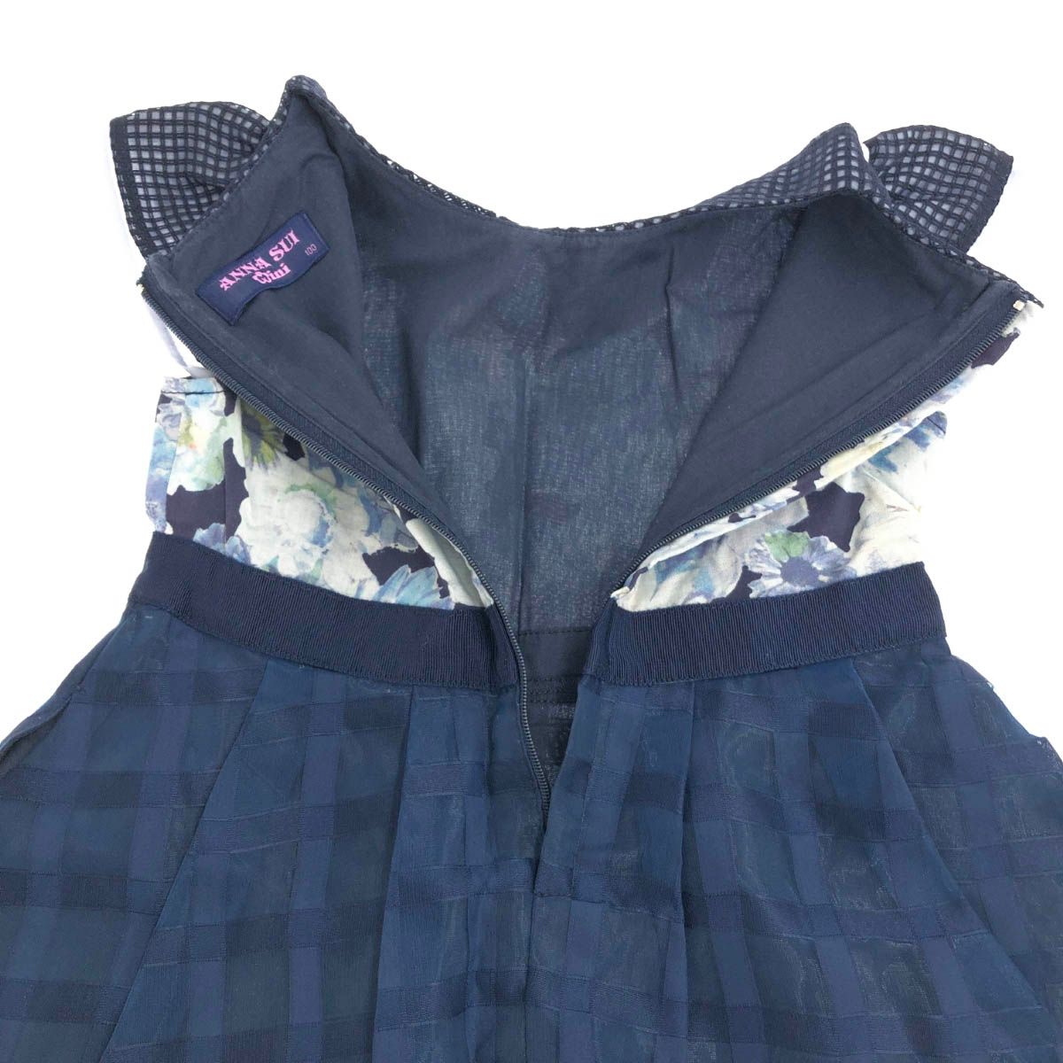 ANNA SUI アナスイ　キッズ　フォーマルワンピース　ネイビー ANNA SUI アナスイ ワンピース キッズサイズ100 ネイビー キッズ
