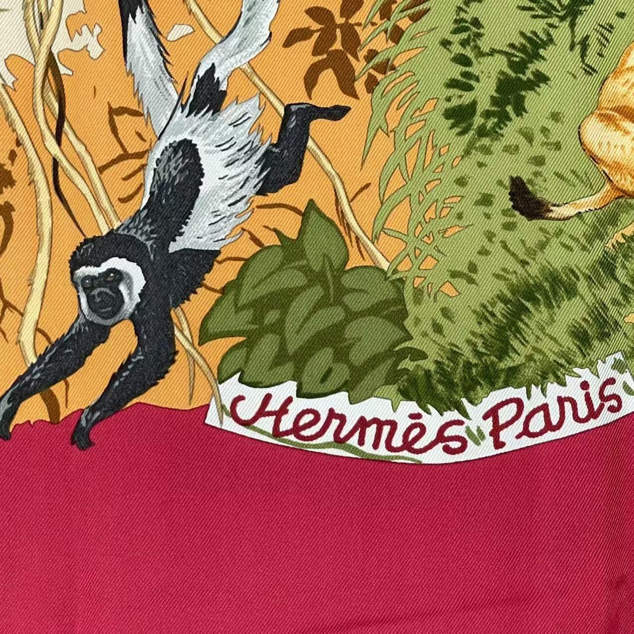極美品 HERMES エルメス シルク スカーフ カレ90 AFRICA アフリカ