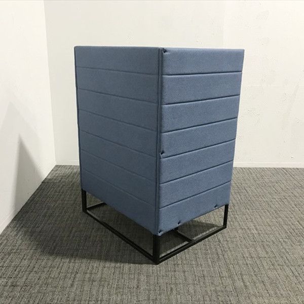 パネル付きソファ 応接用ソファ 集中ブース ブルー
