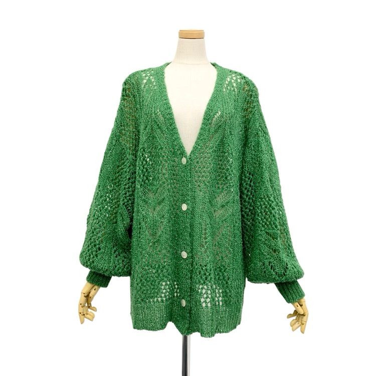 Mame Kurogouchi マメクロゴウチ Botanical Pattern Knitted Lame